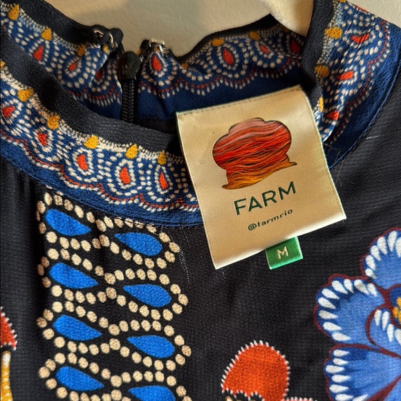 FARM Rio Maxi Dress - Multicolor blue and black M - Picture 2 of 13